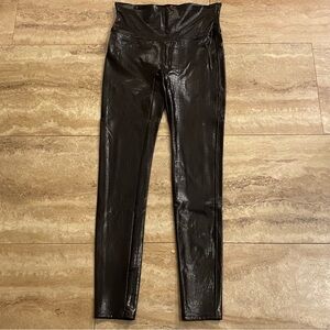 SPANX Shiny Brown High-Waisted Jeggings Size M